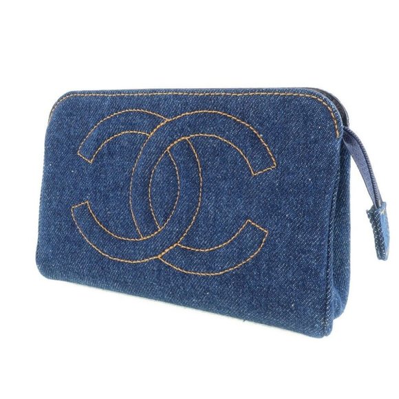 CHANEL Cosmetic porch Pouch Blue denim Women - Picture 4 of 8